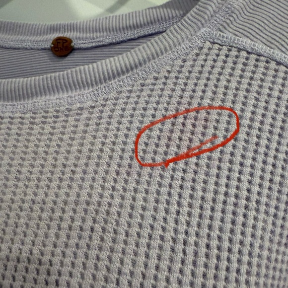 Free People FP One Blake Thermal Purple Oversized Bohemian Boho Layering  Large - Picture 9 of 13